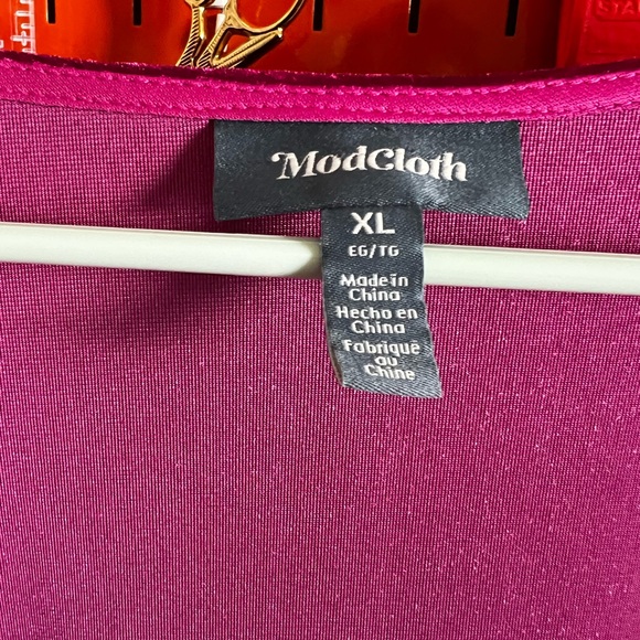 ModCloth Hot Pink Princess Mini Dress Velour - Picture 4 of 5